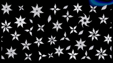 Siyah renkli çiçekler. Yumuşak, bahar çiçekli arka plan. Raster çiçek desenli ve çiçekli..