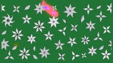 Tekstil için figür. Poster ya da kapak için arka plan. Yapraklı çizim şekli. Davetiye ve kartpostal tasarımı için dekoratif çiçek unsurları. Sevimli zarif çiçekler Raster illüstrasyonu.