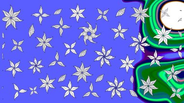 Süslü zentangle çizim dokusu, soyut çiçeklerle süslenmiş. Çiçek deseni duvar kağıdı, desen dolguları ve web sayfası arka planı için kullanılabilir. Şekillendirilmiş çiçekli çizim deseni.