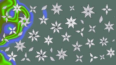 Tarafsız renklerde çiçeklerle çizilmiş çiçek deseni. Suluboya tarzında nötr renkler üzerine çiçekler.