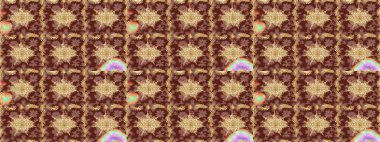 Raster oryantal süs. Barok tarzında eskiz oryantal süsü. Geleneksel klasik altın desen. Altın elementlerle kahverengi renklerde altın desen.