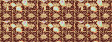 Raster geleneksel oryantasyon süsü. Kahverengi renklerde altın desenler ve altın elementler. Klasik altın deseni çiz.