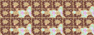 Kraliyet lüksü, altın barok kumaş rengi eskiz. Raster eskiz deseni altın antika çiçekli ortaçağ dekoratifi, yapraklar ve kahverengi renkli altın desenli süslemeler..