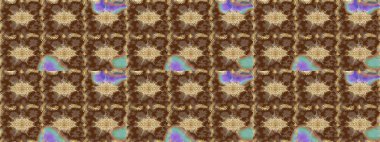 Geleneksel raster ve altın desen. Damask eskiz süsü. Kahverengi renkler üzerinde klasik oryantal desen.