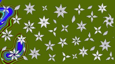 Tomurcukları çiçek olan sevimli bir çiçek deseni. Eski usul. Kumaş, tekstil, duvar kağıdı baskısı için. Raster illüstrasyonu. Eskiz geçmişi. Raster..