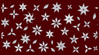 Çiçek desenli eskiz. Kırmızı renkte çiçekler. Tişört baskısı için çiçek boyama rasteriName.