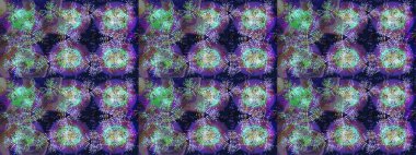 Kar tanelerinin soyut arkaplanlı Noel şablonu. Mor, gri ve mavi renkler. Raster illüstrasyonu. Noel ve Yeni Yıl moda baskıları için tatil tasarımı.