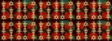 Raster illüstrasyonu. Bokeh ve kar taneleriyle dekoratif Noel arkaplanı.