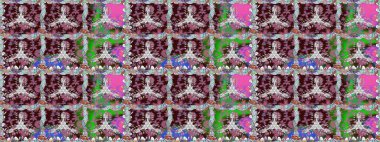 Güzel çiçek deseni. Renkli Bahar Temalı Kusursuz Arkaplan. Kahverengi renkli çiçekler. Düz Çiçek Elementleri Tasarımı.