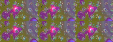 Flower eskiz arka planı. Çiçek deseni. Raster illüstrasyonu. Şatafatlı bahar bahçesi dokusu.