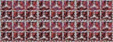 Moda baskısı, albüm, ambalaj kağıdı ve duvar kağıdı için zarif dekoratif süslemeler. Küçük çiçekli basit, dikişsiz desen. Kahverengi renkte sevimli çiçekler. Raster illüstrasyonu.