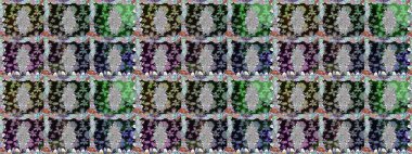 Raster. Tarafsız renklerde güzel çiçekler, suluboya desenli, duvar kağıdı, kart ya da kumaş için fayanslı..