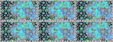 Suluboya, elle çizilmiş. Raster - stok. Vadinin mavi renkli çiçekleri. Kusursuz arkaplan deseni.