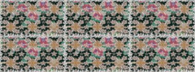 Küçük çiçekte güzel bir çiçek deseni var. Raster deseni. Çiçekli, suluboya desenli kusursuz çiçek deseni.