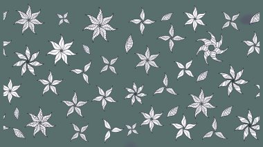 Hediye ambalaj kağıdı, tebrik kartları, posterler ve pankart tasarımı. Tarafsız renklerde çiçekler. Raster düz çiçek çizim deseni.