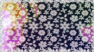 Düz çiçek öğeleri tasarım. Bahar Tema Dikişsiz desen arka plan rengi. Fantezi kumaş deseni. Raster çizimde sorunsuz çiçek desenli.