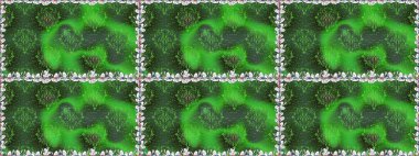 Modaya uygun kumaş deseni. Sevimli çiçek raster deseni. Renkli Yaz Temalı Kusursuz Arkaplan. Düz Çiçek Elementleri Tasarımı.