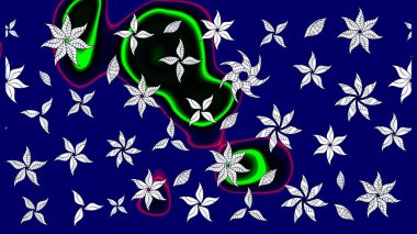 Sevimli küçük çiçek desenle. Raster resim. Çiçek desenli çiçek ve yaprakları ile.