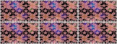 Kusursuz süs izi. Tebrik kartı geçmişi, boyama kitabı, arkaplan ve tekstil için kullanılabilir. Etnik Mandala havlusu. Raster Henna tarzı. Sınır Hindistan çiçek desenli paisley patentli.