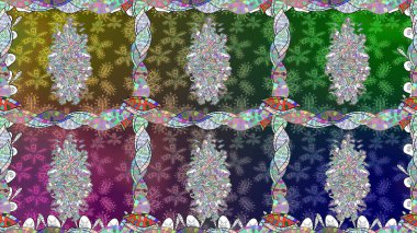 Raster Hip kumaş deseni. Kusursuz Vintage Çiçek Deseni.