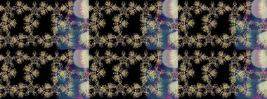 Yumuşak, bahar çiçekli arka plan. Çiçekli karalama şeklinde Raster çiçek deseni. Siyah renkte çiçekler.