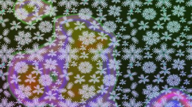 3D çiçekler, eskiz. Raster illüstrasyonu. Gri renklerde.