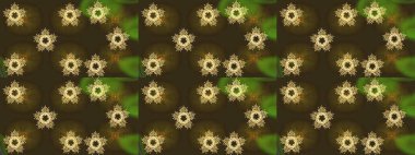 Kar taneleri arka planda. Kar tanesi süsleme deseni. Kar taneleri deseni. Raster illüstrasyonu. Renkli arkaplanda izole edilmiş kar tanelerinin düz tasarımı.