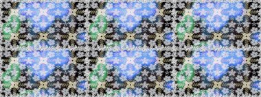 El çizimi çiçekli, soyut, pürüzsüz desen. Gri renkli çiçekler. Raster illüstrasyonu.