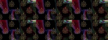 Siyah ve gri renkli kristal kar taneleri. Raster illüstrasyonu.