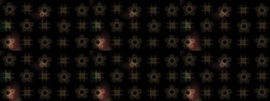 Kar tanelerinin soyut arkaplanlı Noel şablonu. Siyah, kahverengi ve gri kar taneleri. Raster illüstrasyonu. Noel ve Yeni Yıl moda baskıları için tatil tasarımı.