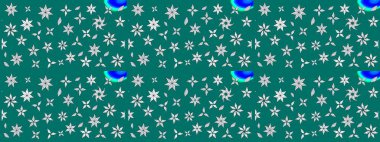 Raster Yumuşak kumaş deseni. Çiçek mavisi eskiz deseni. Raster çiçek izi. Klasik taslak çizimi.