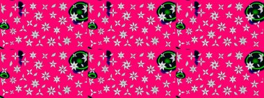 Raster illüstrasyonu. Tropik çiçek desenleri. Mor renkte çiçekler.