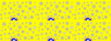 Raster Illustrasyon 'daki Çiçek Deseni' nin son moda çizimi. Güzel kumaş deseni. Renkli Yaz Temalı eskiz kalıbı. Düz Çiçek Elementleri Tasarımı.