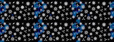 Tekstil, kumaş, kapaklar, duvar kağıtları, baskı, naylon, koleksiyon defteri, örgü, dekupaj için güzel bir eskiz. Küçük siyah çiçeklerle oldukça eski bir besin torbası deseni.