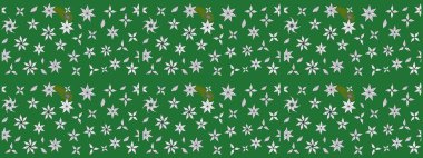 Yeşil el çizimi desen. Sanat, çiçeklere ilham verir ve arka plan bırakır. Raster deseni. Karalama çiçekleri çizim deseni.