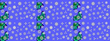 Raster. Mavi renkte güzel çiçekler, suluboya desenli eskiz deseni, duvar kağıdı, kart veya kumaş için fayanslı..