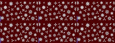 Raster illüstrasyonundaki çiçek desenli çizim. Kırmızı renkte çiçekler.