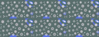 Güzel kumaş deseni. Raster illüstrasyonu. Raster illüstrasyonundaki çiçek desenli çizim. Tarafsız renklerde.