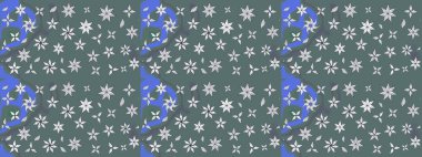 Raster illustration. Floral pattern. Flourish ornamental spring garden texture. Flower sketch background.