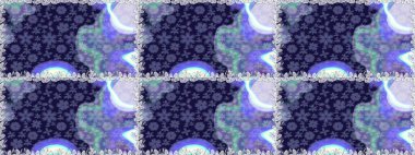 Yumuşak, yaz çiçekleri menekşe renklerinde. Raster illüstrasyonu. Raster çiçek desenli ve çiçekli..