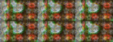 Raster çiçek izi. Çiçek rengi eskiz deseni. Raster Yumuşak kumaş deseni. Klasik taslak çizimi.