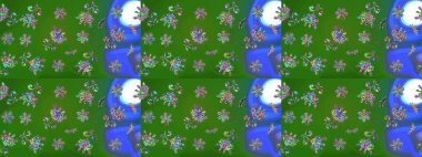 Küçük çaplı çiçeklerdeki basit şirin desenler. Tekstil veya kitap kapakları, imalat, duvar kağıtları, baskı, hediye paketi ve yapıştırma kitabı için çiçek eskizi geçmişi. Raster illüstrasyonu.