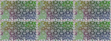 Çiçeklerle suluboya desenli çiçek deseni. Raster illüstrasyonu. Gri renkli güzel tekstil.