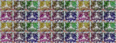 Raster - stok. Kusursuz bir arka plan modeli. Vadinin çiçekleri tarafsız renklerde. Suluboya, elle çizilmiş.