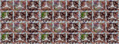 Kahverengi renklerde. Raster illüstrasyonu. Anti-stres için Raster soyut şablon sayfası.