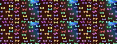 Raster. Tekstil, kumaş, baskı ve davetiye geçmişi. Kelebekli çizim şekli. Kahverengi renkli illüstrasyon.