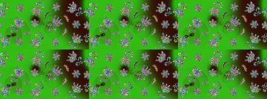 Bahar çiçekleriyle güzel bir çiçek deseni çizmişsin. Güzel kumaş deseni. Raster illüstrasyonu.