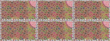 Kelebekli Raster çiçeksiz desen. Kağıt, kumaş ve ambalaj için uygun. Bej renkli illüstrasyon.