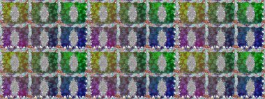 Bahar Tema Dikişsiz desen arka plan rengi. Düz çiçek öğeleri tasarım. Raster çizimde sorunsuz çiçek desenli. Fantezi kumaş deseni.