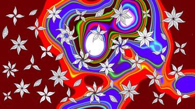 Güzel suluboya yaz çiçekleri deseni..